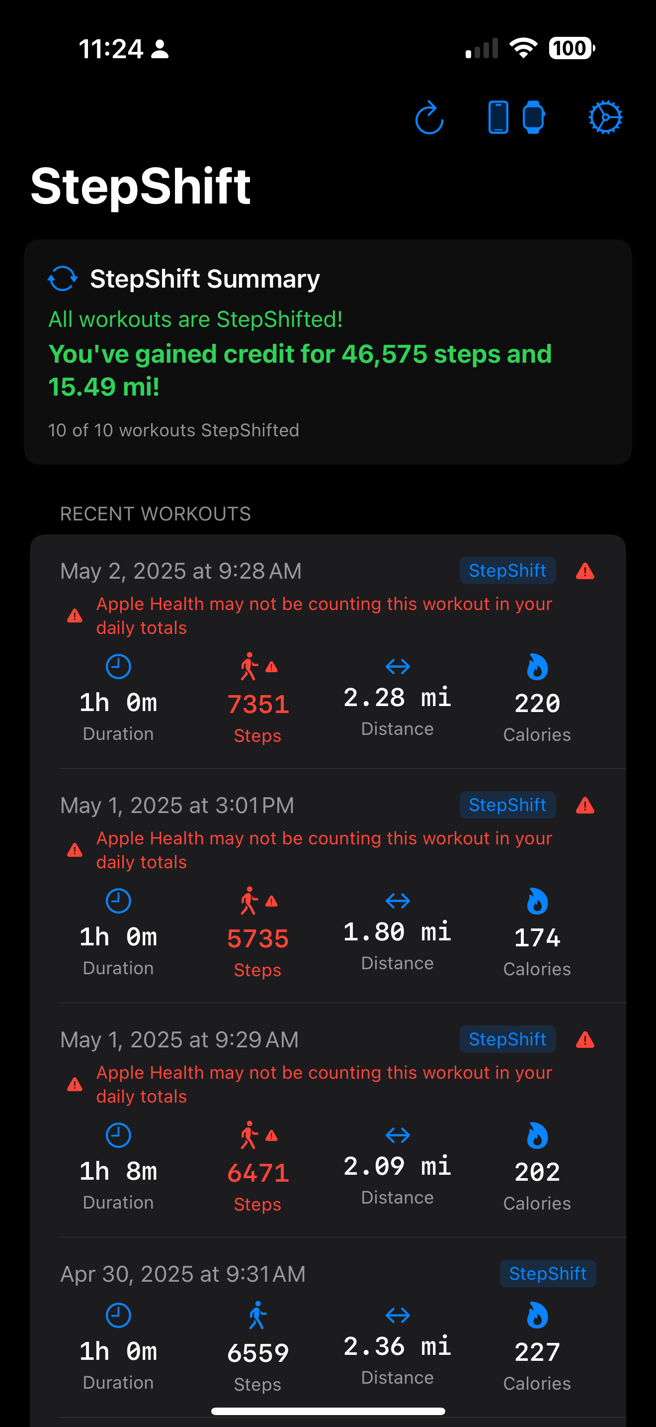 Apple Health data source not prioritized