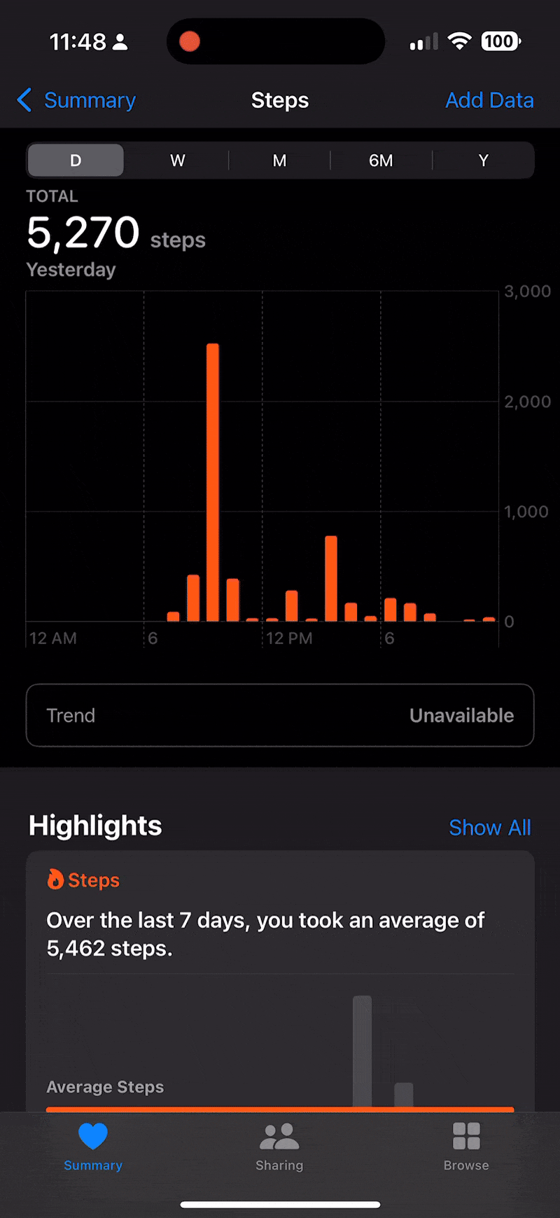 Fixing data source order in Health app